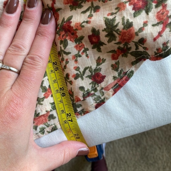 Free People Women’s Meant to Be Blouse Size M Floral Button Down Top Romantic - Picture 6 of 8